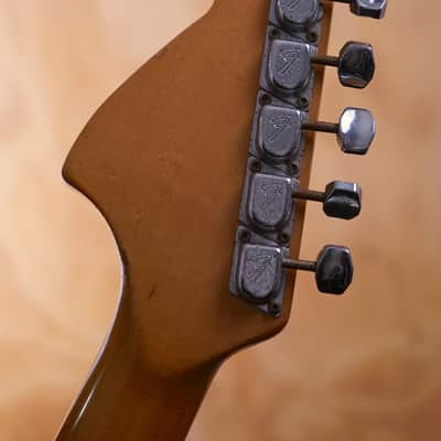 Fender Stratocaster Modified Electric Guitar in Refinished Red, Made in 1974 image 6