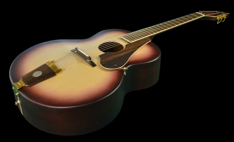 Round hole acoustic luthiery archtop guitar Manouche Gypsy image 1