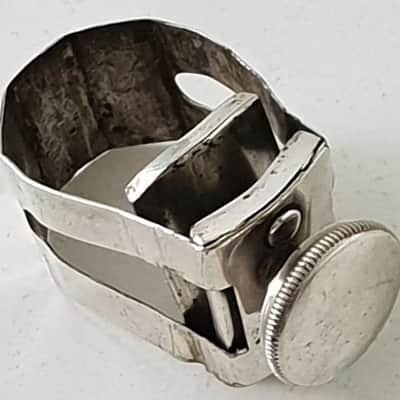 Ben Davis Vocaltone Silver Jazz Bb Clarinet Mouthpiece + Ligature - Vintage Rare image 9