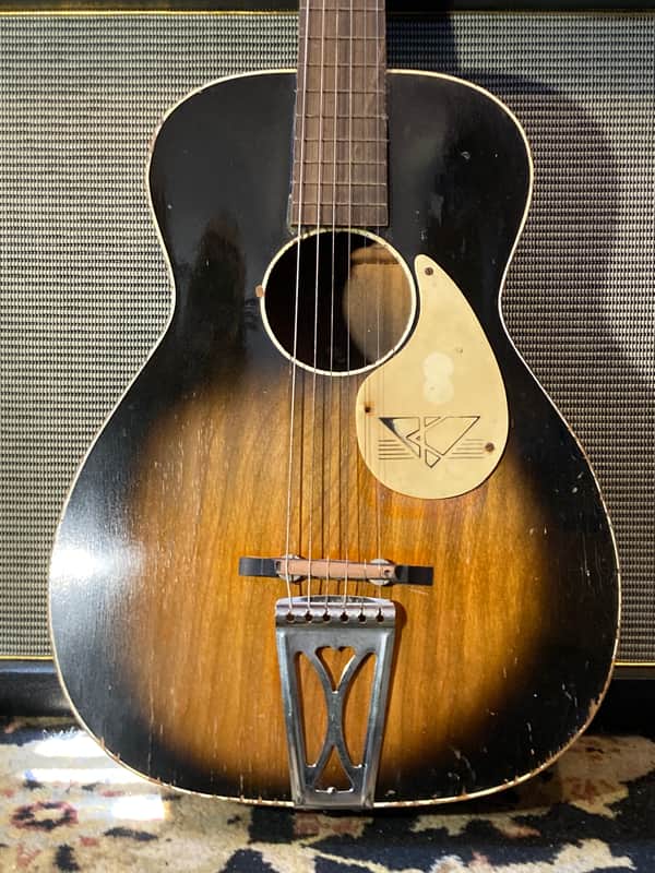 Stella Vintage Small Body Acoustic Blues Box 1940s 1950s - Vintage Sunburst image 1