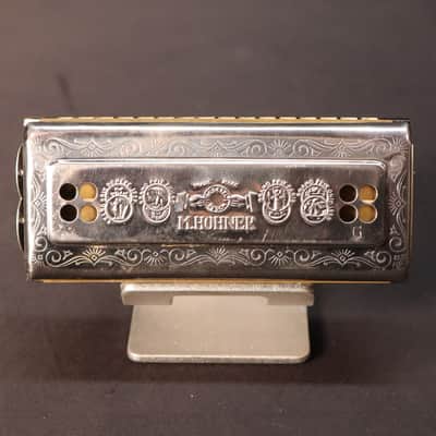 Hohner 56/96 Echo Harp Tremolo Harmonica - Key of C & G 2010s - Silver image 3