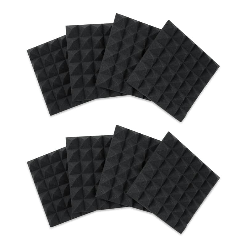 Gator 8 Pack of Charcoal 12x12in Acoustic Pyramid Panel image 1
