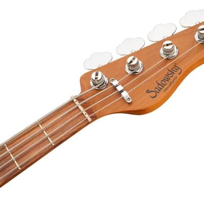 Sadowsky MetroExpress 21-Fret Hybrid P/J Bass, Morado Fingerboard, 4-String - Tobacco Sunburst Transparent High Polish image 7