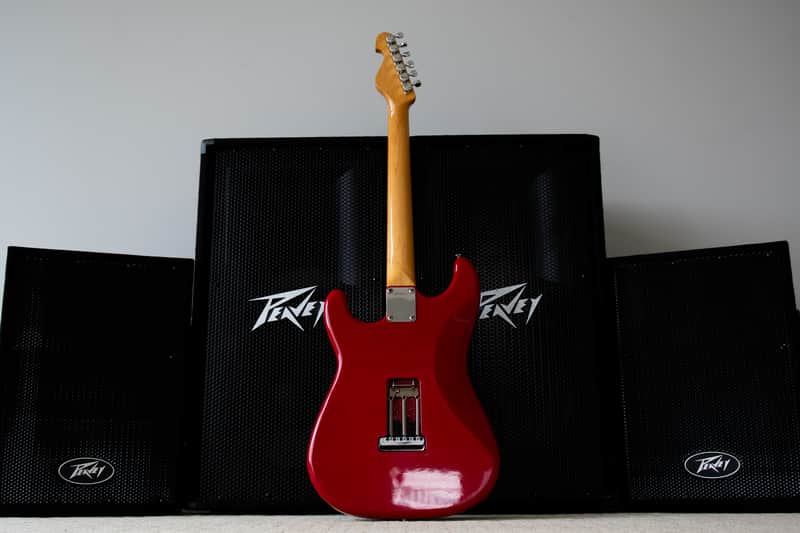 HURRICANE BY MORRIS STELLA SUPER STRAT COPY JAPAN 1980'S - RED