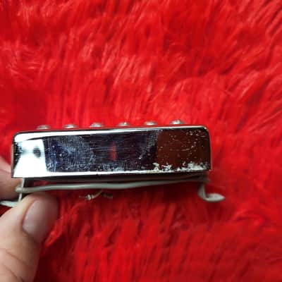 Unknown Brand Pair of Chrome Covered "Faux Buckers" Humbuckers - Possibly 1970's - 2000's - 2.98K and 3.06K - Ceramic Magnet - 49.5mm Pole Spacing - Possibly From Japan MIJ image 4