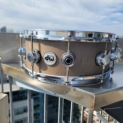 DW Collector's Series Eucalyptus /Maple Exotic HVLT Snare, Natural Satin, 5x14 image 18