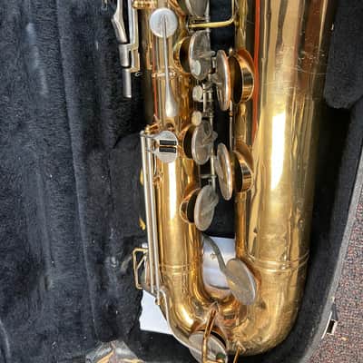 Selmer Bundy Lacquered Brass Low Bb Baritone Saxophone image 5