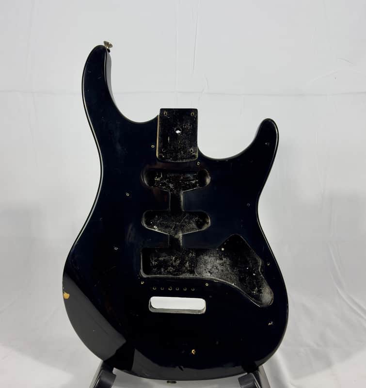 Unbranded Strat Style Electric Guitar Body - Black image 1