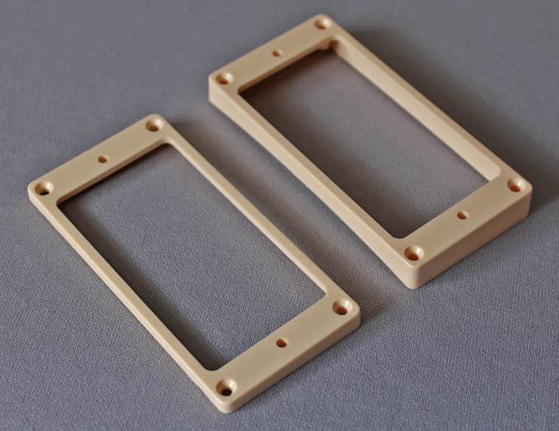 Allparts PC-0733-028 Slanted Humbucker Pickup Rings w/ Curved Bottom image 1