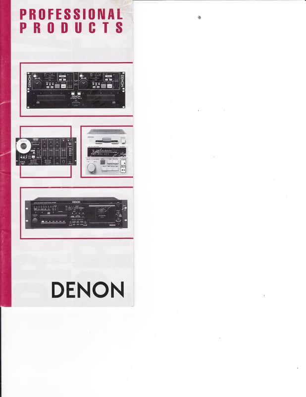 Denon Professional Products Listing Circa 1997 image 1