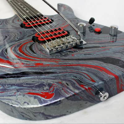 Custom Swirl Painted and Upgraded Ibanez Gio RG Electric Guitar image 19