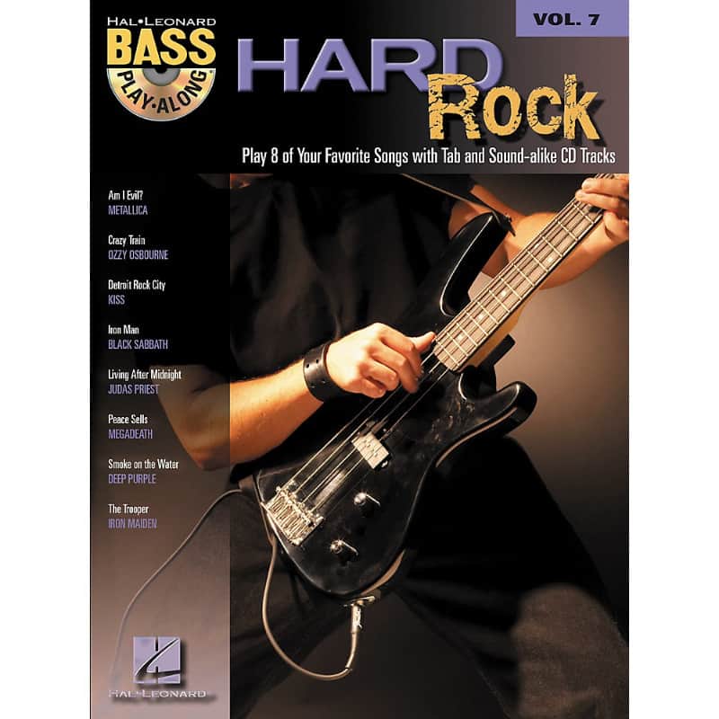 Hal Leonard Hard Rock Bass Guitar Play-Along Series Volume 7 Songbook with CD image 1