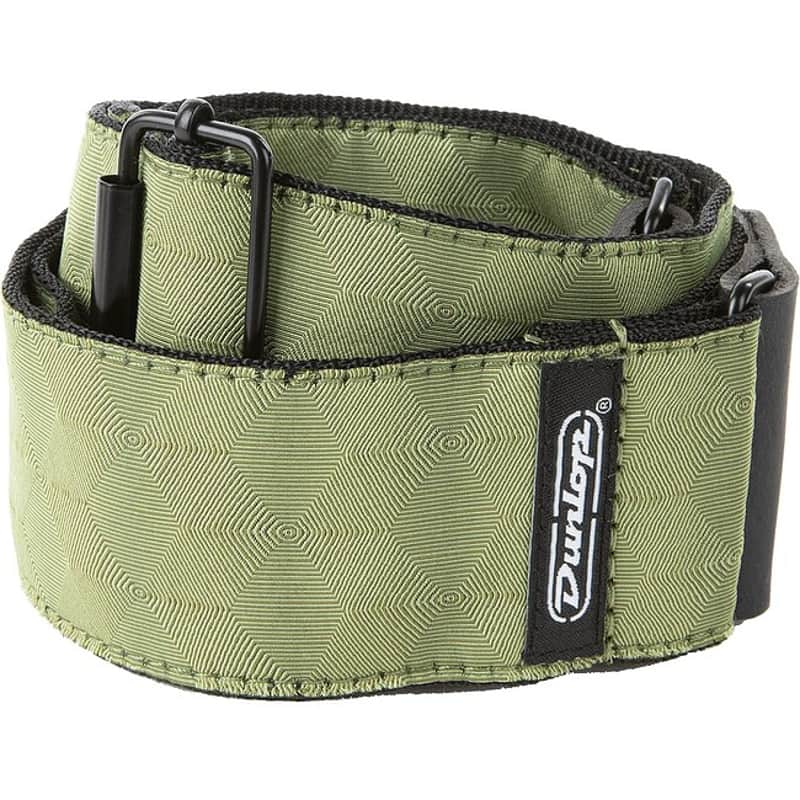 JIM DUNLOP D6710 Jacquard Strap Hexagon Echo Olive Gewebe-Gitarrengurt (50mm) image 1