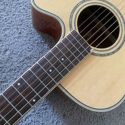 40 Inch Single Cut Acoustic Electric Guitar, Solid Spruce Top Body, Mahogany Neck image 3
