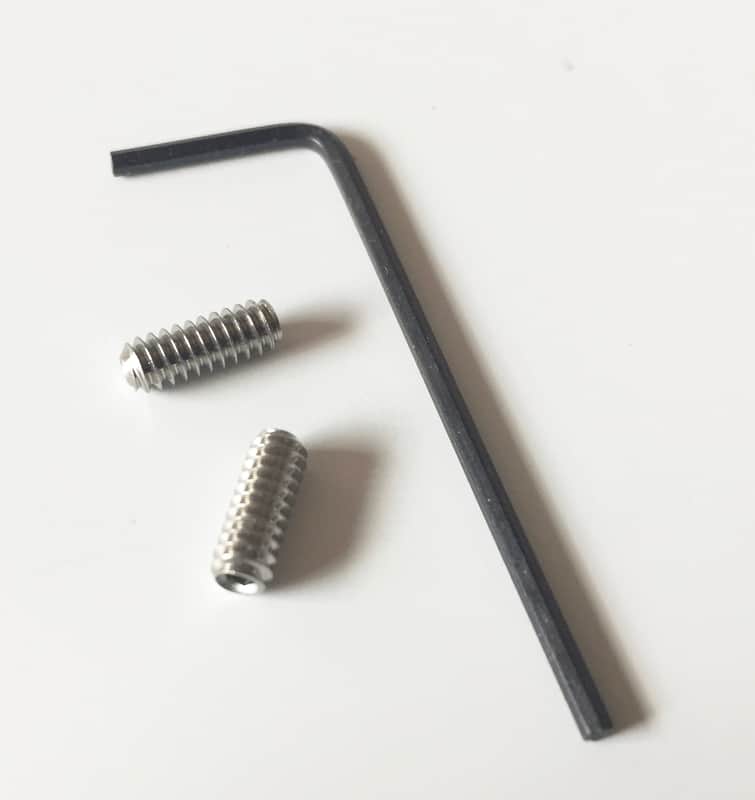 Bridge adjustment screw set & hex wrench for vintage Gibson Les Paul Junior & SG Junior guitars image 1
