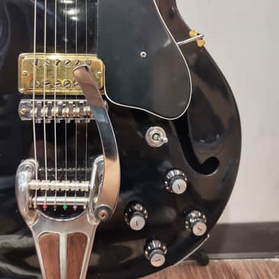 Crucianelli Espana EL-36 Hollow Body Electric Guitar 1968 - Black image 2