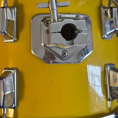 Vintage Pearl Fiberglass Shell Rack Tom 1970’s - Yellow 9”x13” image 6