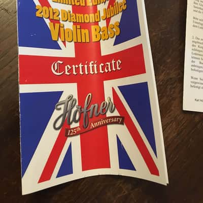 Hofner  Diamond Jubilee Violin Bass 2012 image 16
