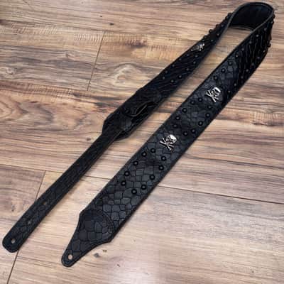 Carlino Steve Lukather #2 black scale leather with black studs 2025 - Black and black image 2