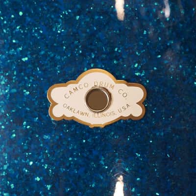 Camco 12/14/18" Drum Set - 1960s Blue Glass Glitter image 12