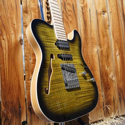 Schecter USA CUSTOM SHOP MASTERWORKS PT Nashville S/H Olive Green Sunburst w/ Tolex Case (2022) image 4