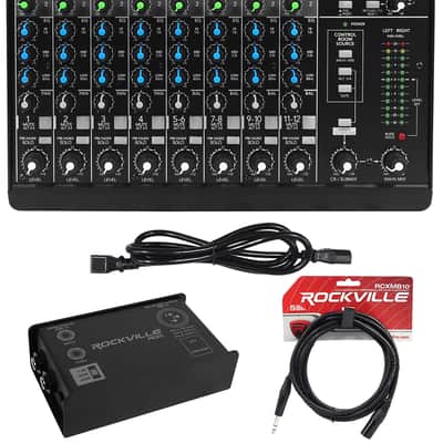 Mackie 1202VLZ4 12-channel Analog Low-Noise Mixer w/4 ONYX Preamps+DI Box+Cable image 1