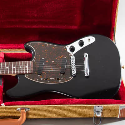 2010 Fender Japan MG69 Mustang Stop Tail – Matte Black w/ Matching Headstock | Rare | MIJ | Tweed Case image 1