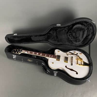 Harley Benton BigTone White Vintage Series Archtop Rockabilly - white image 10