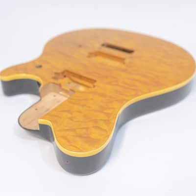 Ernie Ball Music Man Axis - Blank Guitar Neck + Body - Quilted Amber image 7