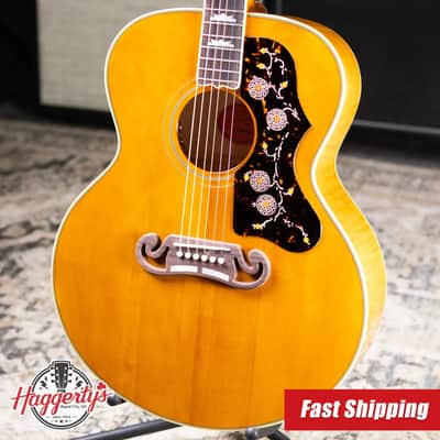 Epiphone 1957 SJ-200 Reissue Acoustic/Electric Guitar - Antique Natural with Hardshell Case imagen 1