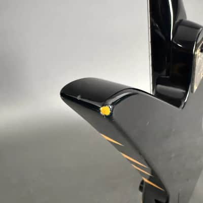 Aria Pro II ZZB Deluxe Explorer Bass Black Yellow Zebra / Tiger image 9