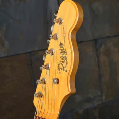 Used Riggio Custom Guitars Tango Blonde, Rosewood, Black Guard with Gigbag image 4