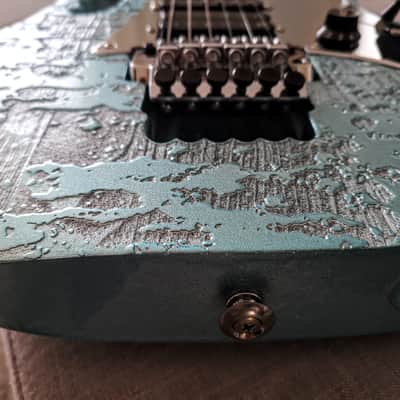 Ibanez JEM90HAM Steve Vai Signature 1998 - Blue-Green Metallic Texture image 15
