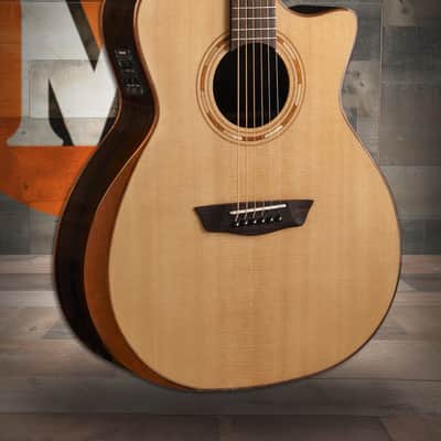 Washburn G20SCE Comfort 20 Series Grand Auditorium Cutaway Acoustic Electric Guitar - Natural (WCG20SCE-O-U) image 1