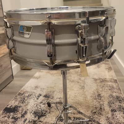 LUDWIG,1979,Grey Textured Painted,Acrolite Snare Drum - 5" X 14" image 2
