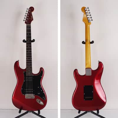 1983 Squier JV Contemporary Series Stratocaster HH Candy Apple Red Japan MIJ image 3