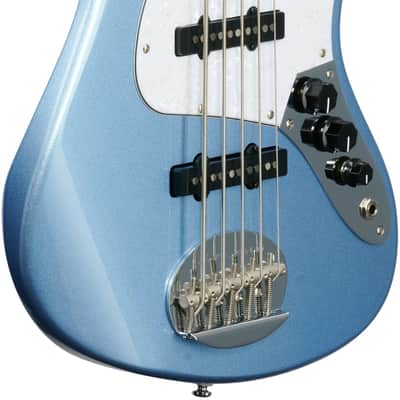 Lakland Skyline 55-60 Custom Laurel Fretboard Bass Guitar, Lake Placid Blue image 4