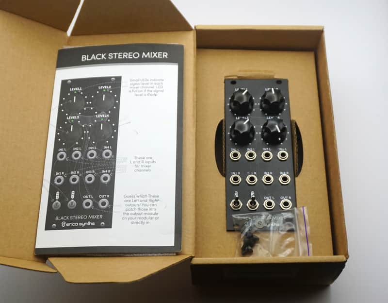 Erica Synths Black Stereo Mixer V3 2014 - Present - Black image 1