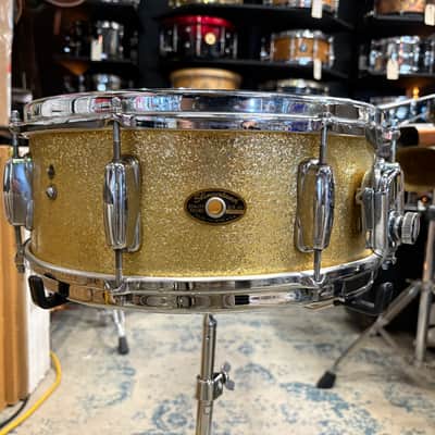 Slingerland 5.5x14" Artist Solid Maple Snare Drum 1960s - Gold Sparkle image 2