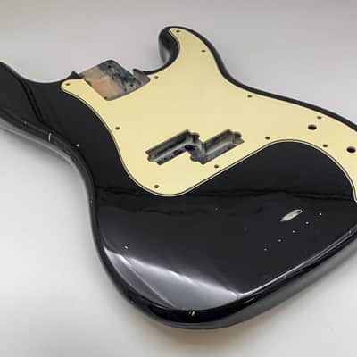 4lbs 12oz BloomDoom Nitro Lacquer Aged Relic Black P-Style Bass Vintage Custom Guitar Body image 3