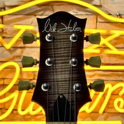 Nik Huber LEFT HANDED  KRAUSTER II “ Custom Shop” KORINA &  Super Flame Top  2016  Charcoal Black image 5