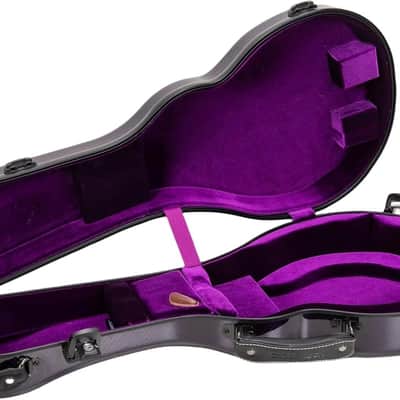 Crossrock Air Carbon Mandolin Case for F-Style (Fits Gibson F5) | Gloss 3K Carbon Weave Finish in Royal Purple, TSA Lock, Backpack Straps, Dust Cover – Elite Flight Case image 4