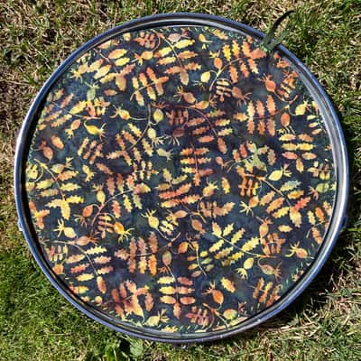 12" reversible Drum Bunny cotton drum cover - partial mute - dampener - compare to Big Fat Snare Drum Quesadilla, Drum Tortilla image 3