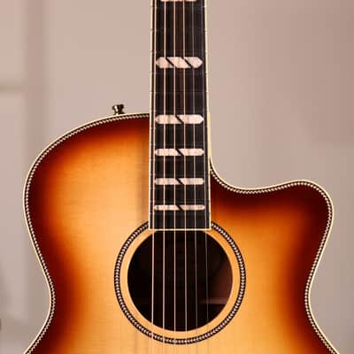 Godin Connaisseur MJ - Ebony Fingerboard, Sunsetburst Maho image 5