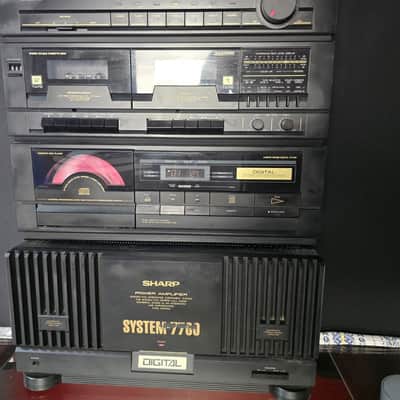 System Sharp 7700 Rare Vintage Set Cassette Deck+Tuner+CD+Amplifier+Sound Japan image 10