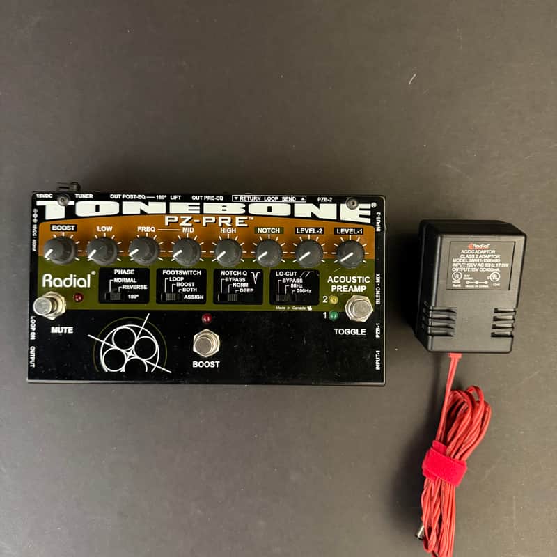 Radial Tonebone PZ-Pre Acoustic Preamp / DI Box (with Power Supply) image 1