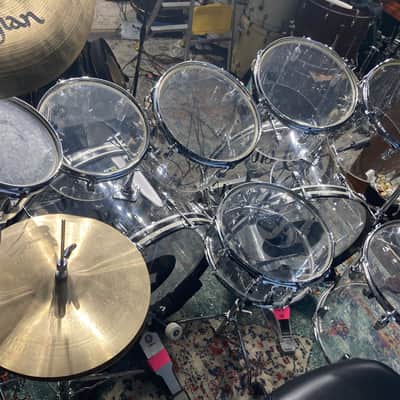 Ludwig Vistalite Octa-Plus With Matching Snare, 12-Piece Concert Tom Set With Hardware, 1970s image 15