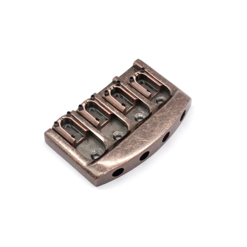 AxLabs Gravity Saddle 4-String Bass Bridge, Antique Bronze image 1