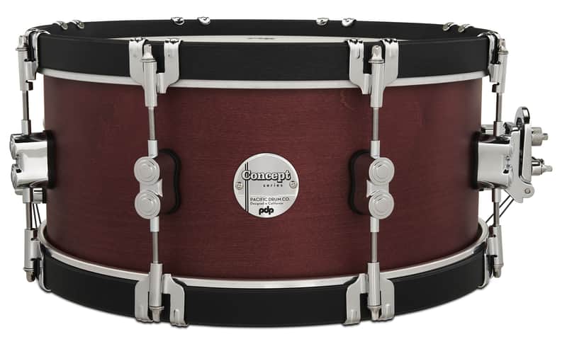 PDP Concept Classic 6.5x14 Ebony Stain Snare Drum with Ebony Stain Wood Hoops image 1
