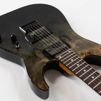 Schecter C-1 Standard Electric Guitar - Black Fade Burst Burl image 4